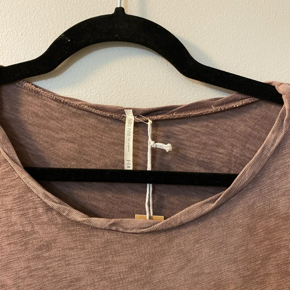 NWT Hello Nite dress size XS. Color is purplish/mauve. Pockets. Gauze - Picture 2 of 8